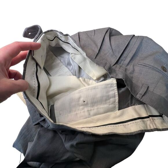 Ralph Lauren wool& cashmere dress slacks cuffed P 36 W x 32 green tag - Picture 9 of 13